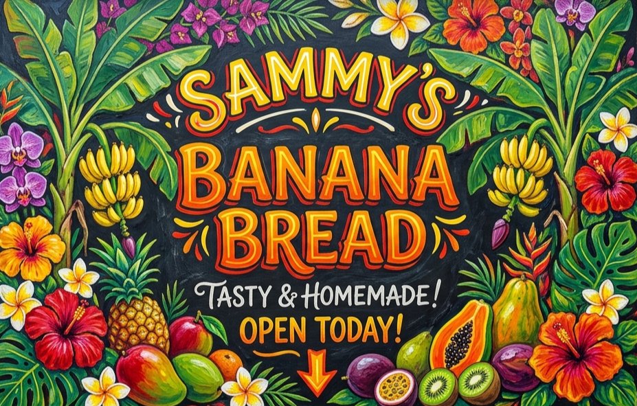 Sammy's Banana Bread Ha'ikū